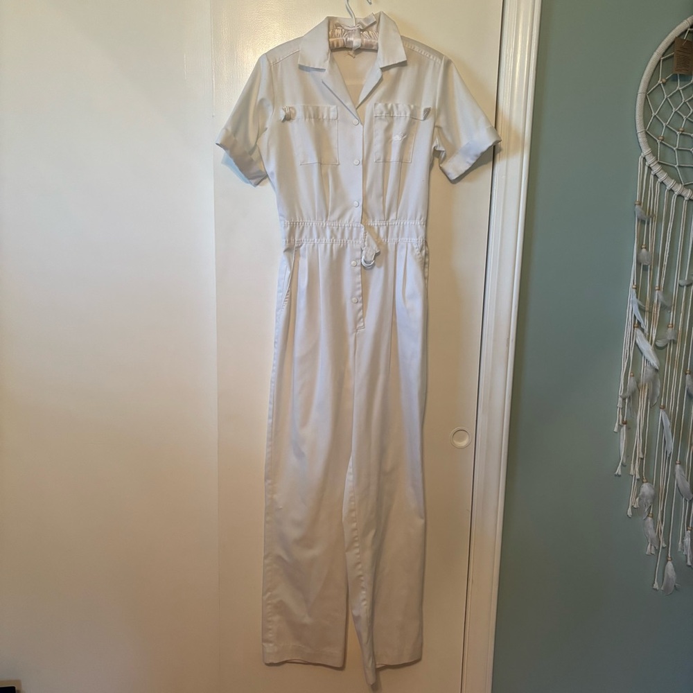 Vintage White Women's Uniform Jumpsuit